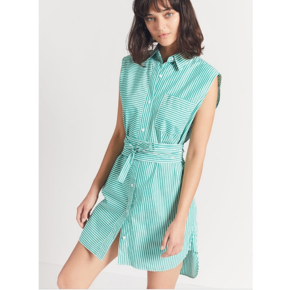 Current Elliot The Eden Button Up Striped Shirt Dress